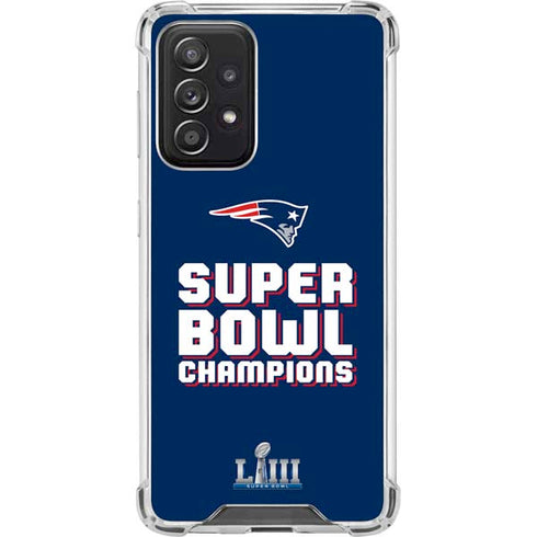 NFL Patriots Super Bowl LIII Champions Galaxy A52 5G Clear Case
